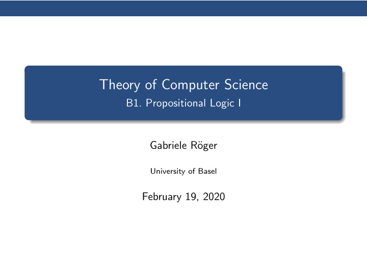 theory of computer science