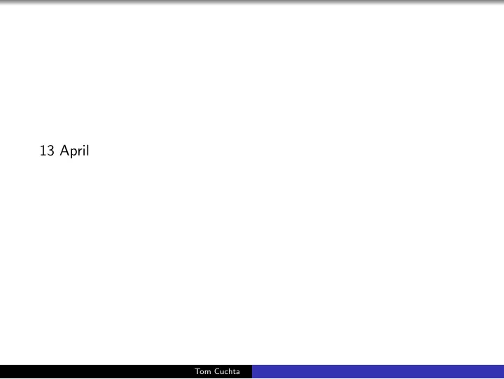 13 april
