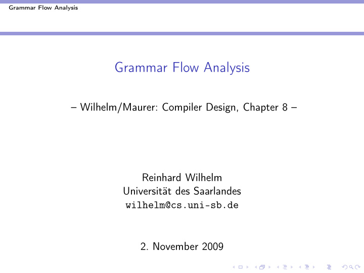 grammar flow analysis