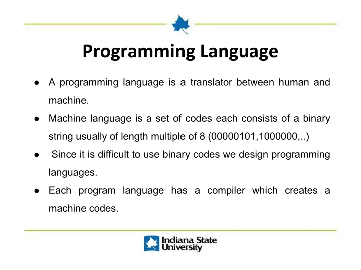 programming language