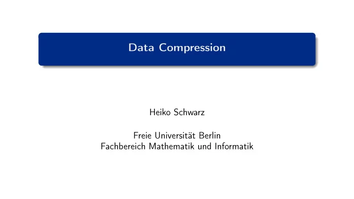 data compression