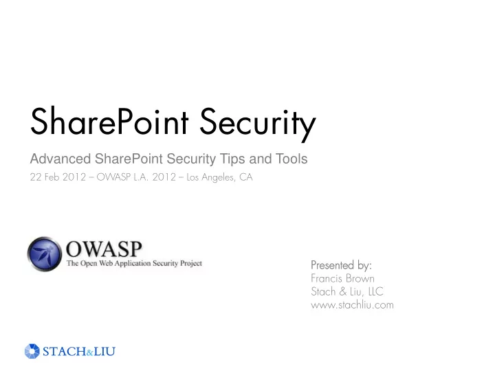 sharepoint security
