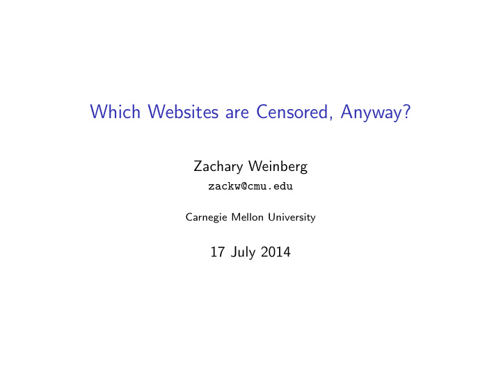 which websites are censored anyway