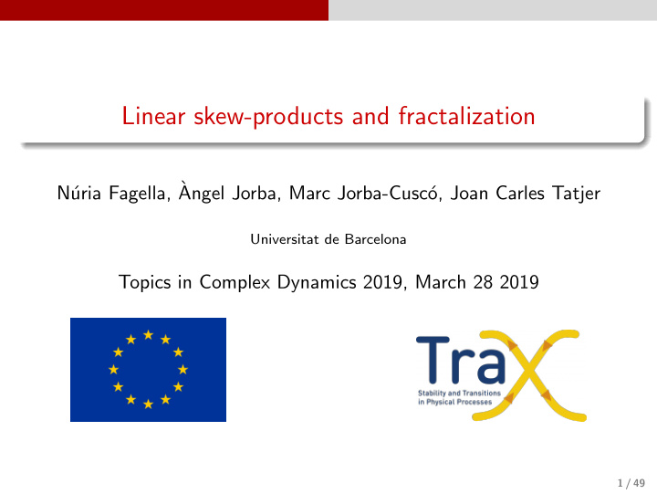 linear skew products and fractalization