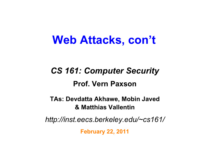 web attacks con t