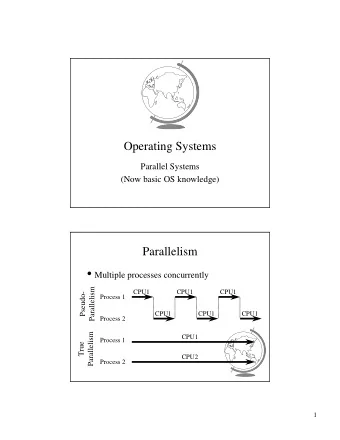 Example Multiprocessor OSes  Almost all new OSes!  Unix  Designed from start   AT&amp;T