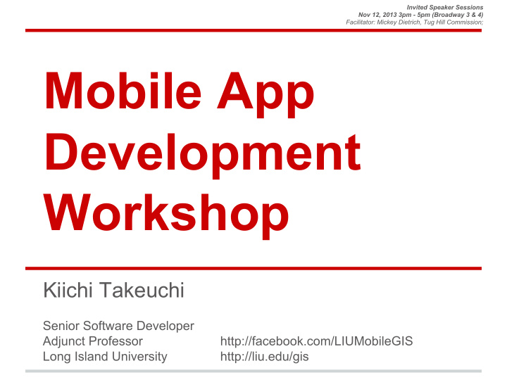 mobile app development workshop