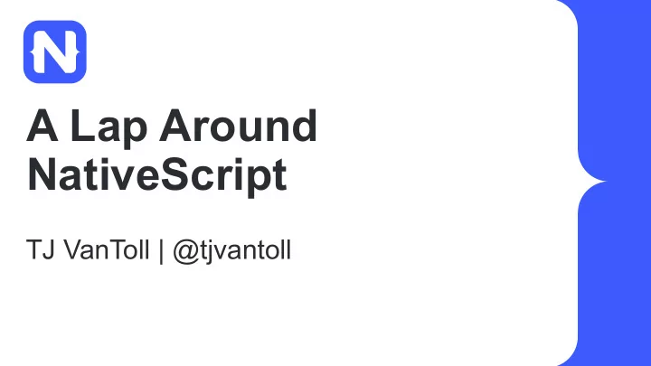 a lap around nativescript