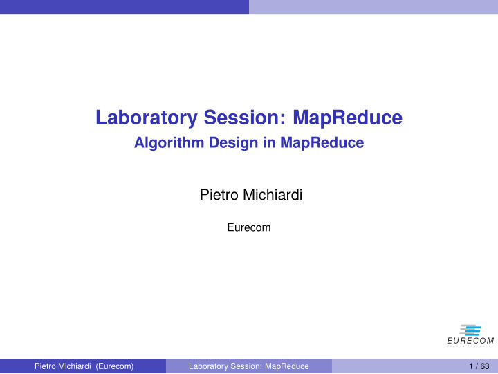 laboratory session mapreduce