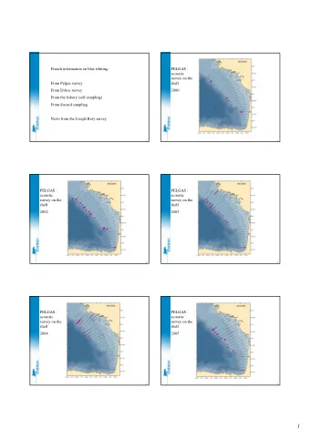 1  PELGAS :  PELGAS :  acoustic  acoustic  survey on the  survey on the  shelf  shelf  2006  2007