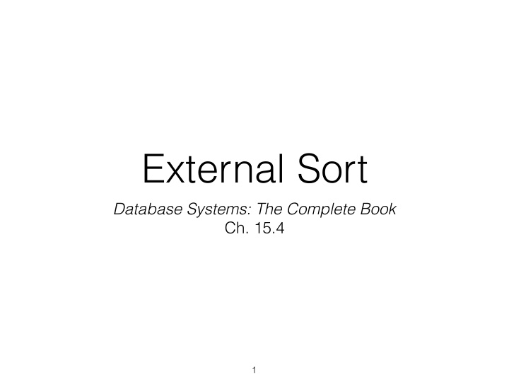 external sort