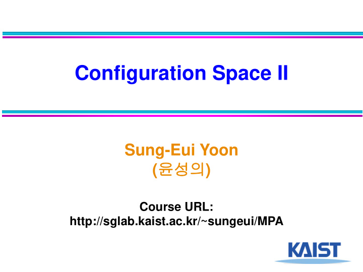 configuration space ii