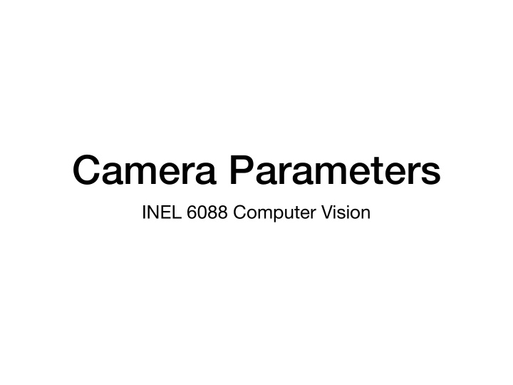 camera parameters