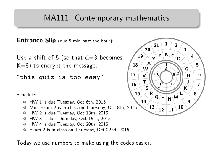 ma111 contemporary mathematics