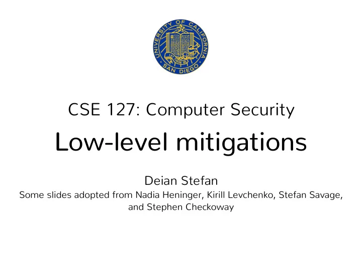 low level mitigations