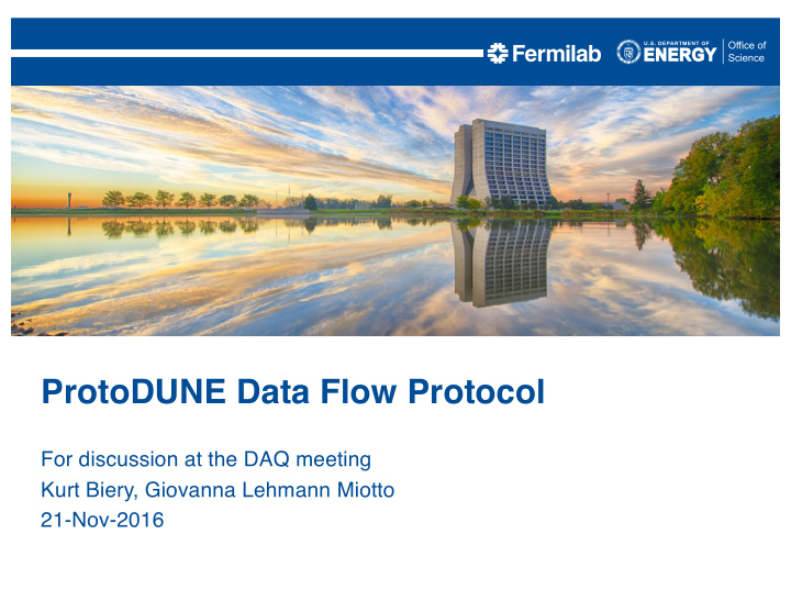 protodune data flow protocol