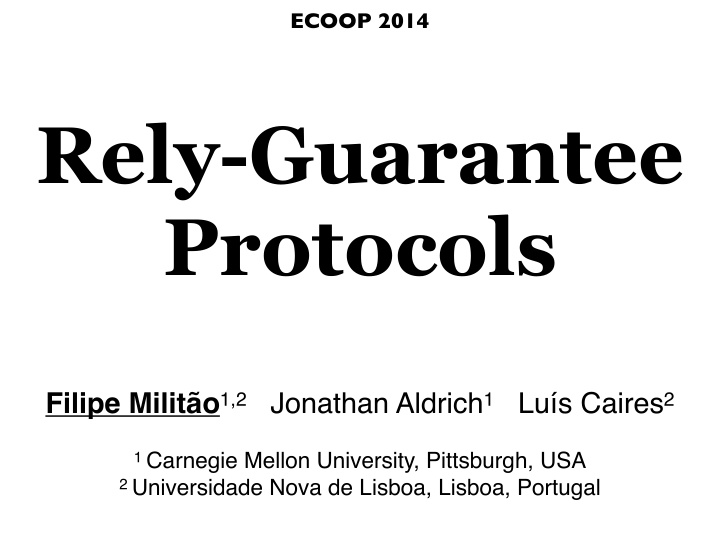 rely guarantee protocols