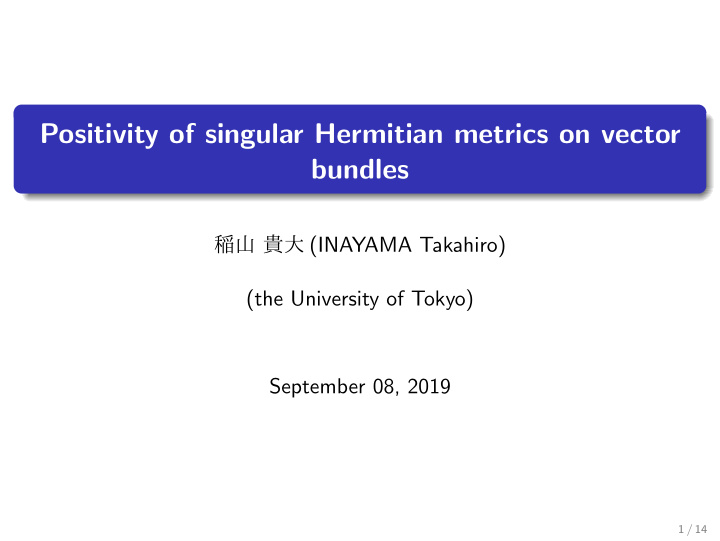 positivity of singular hermitian metrics on vector bundles