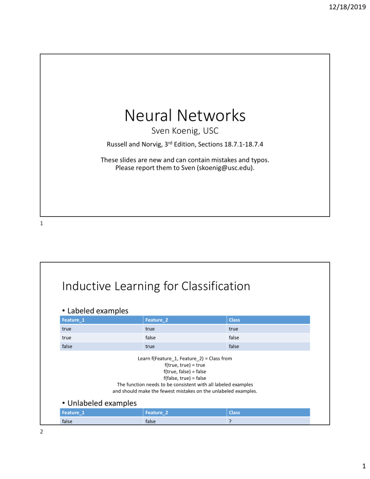 neural networks