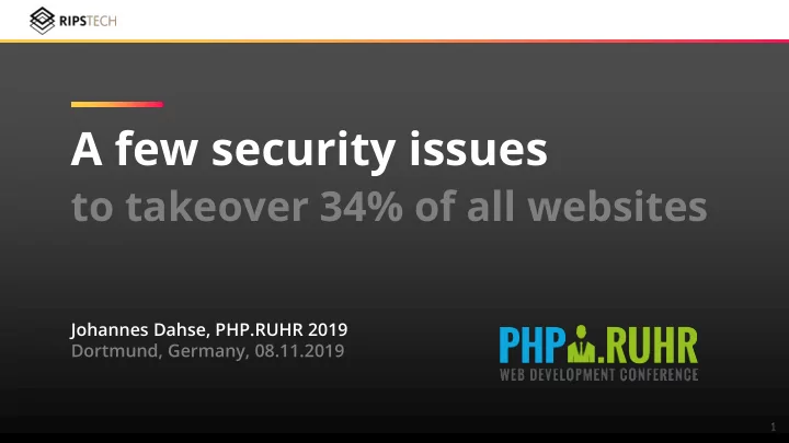 a few security issues