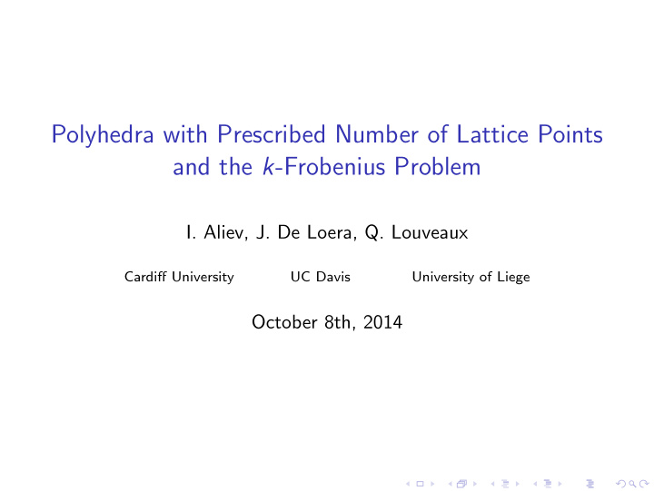 polyhedra with prescribed number of lattice points and