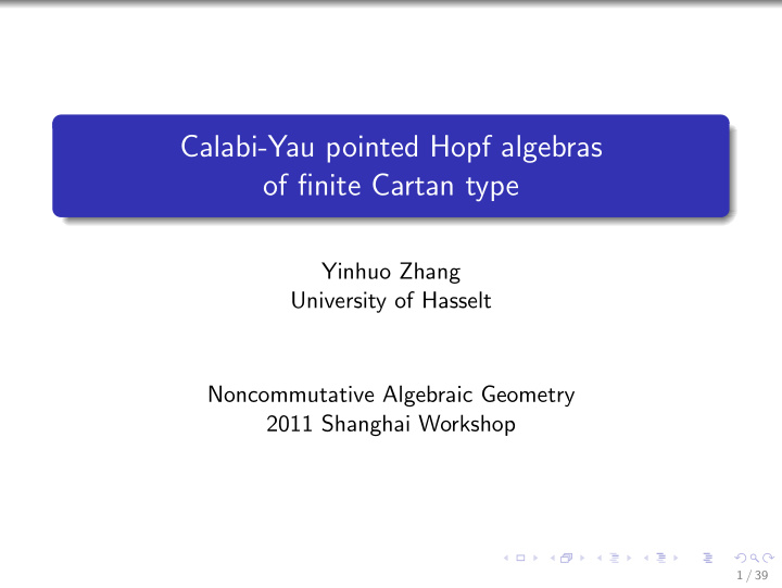 calabi yau pointed hopf algebras of finite cartan type