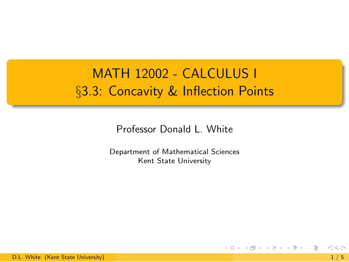 math 12002 calculus i 3 3 concavity inflection points