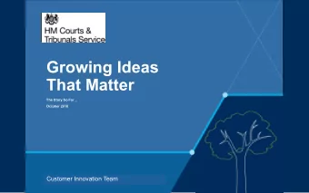 Growing Ideas  That Matter  The Story So Far  October 2018  Alternative cover design  (delete if