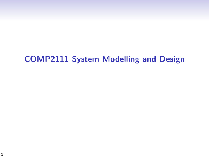 comp2111 system modelling and design