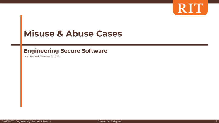 misuse abuse cases