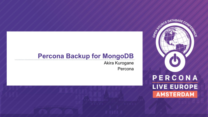 percona backup for mongodb