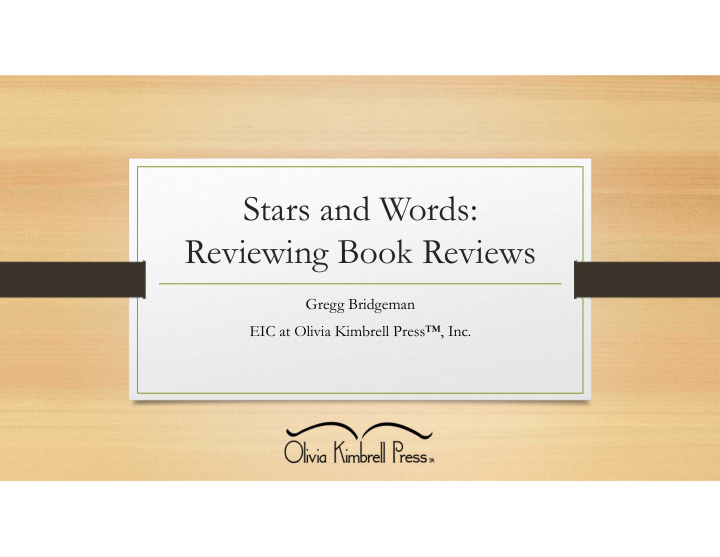 stars and words reviewing book reviews