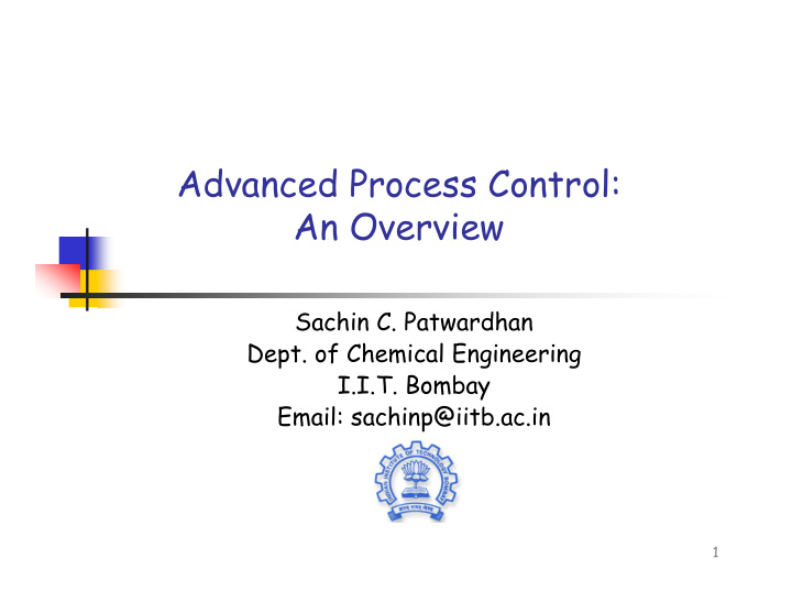 advanced process control an overview