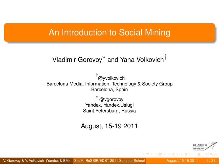 an introduction to social mining