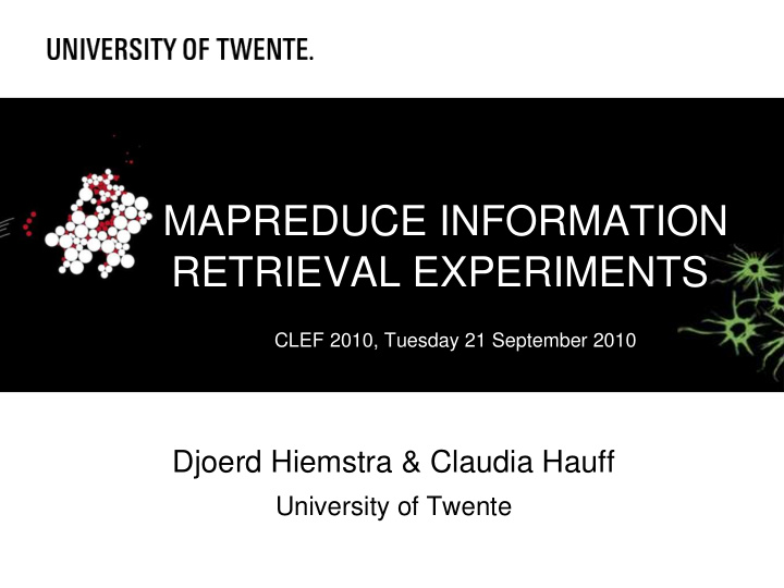 mapreduce information retrieval experiments