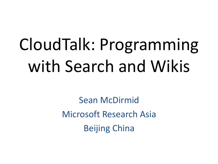 cloudtalk programming
