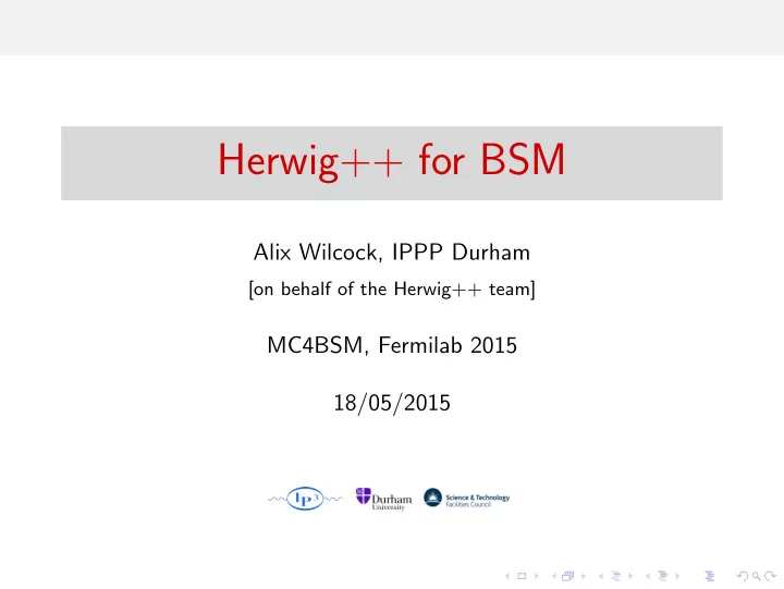 herwig for bsm