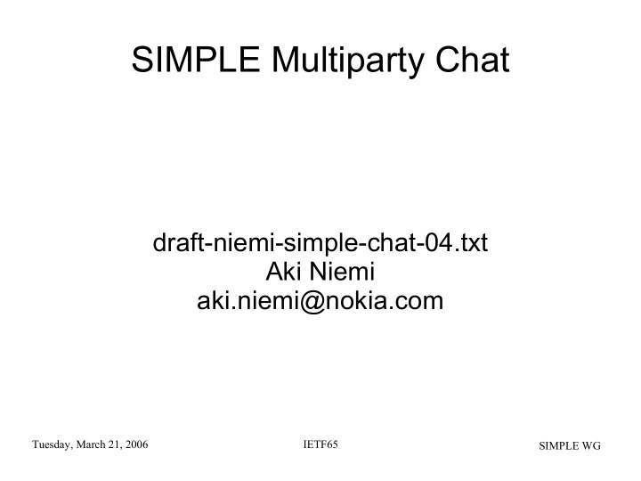 simple multiparty chat