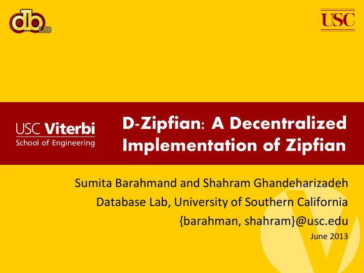 implementation of zipfian