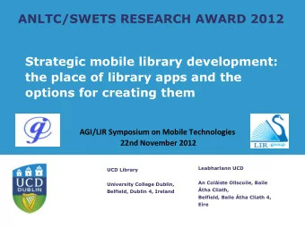 Strategic mobile library development:  the place of library apps and the  options for creating them