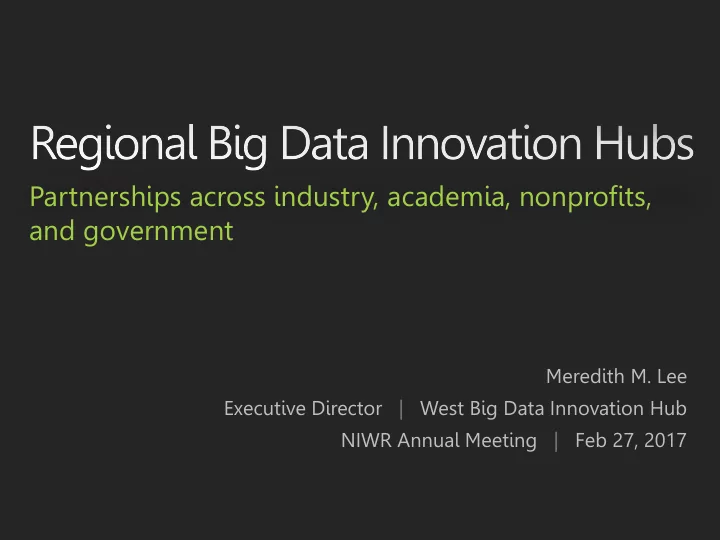partnerships across industry academia nonprofits and