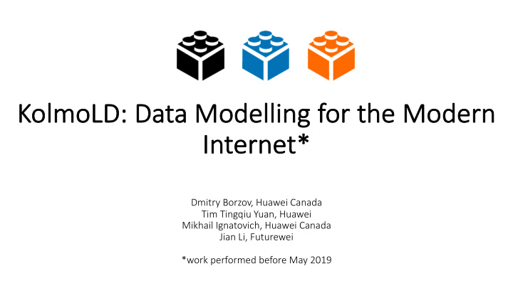 kolmold ld data modelling for the modern in inter ernet