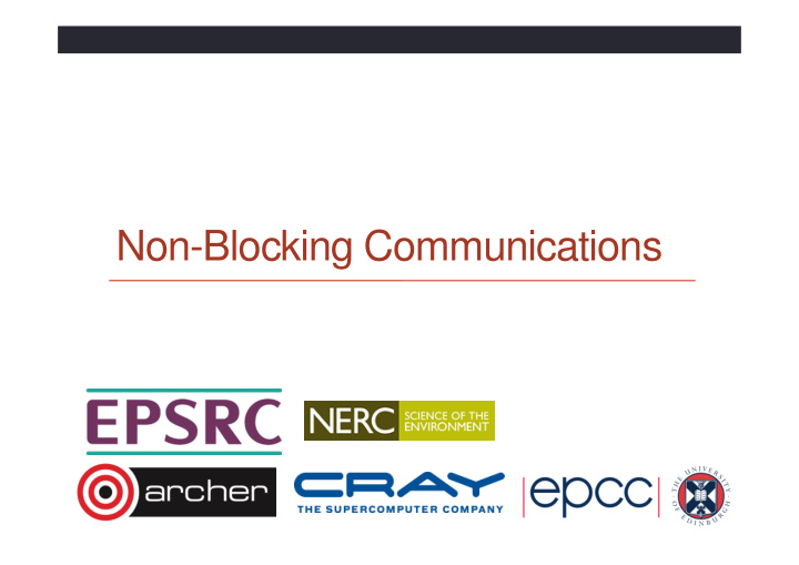 non blocking communications deadlock