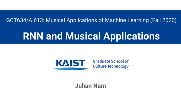 rnn and musical applications
