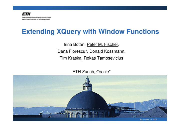 extending xquery with window functions