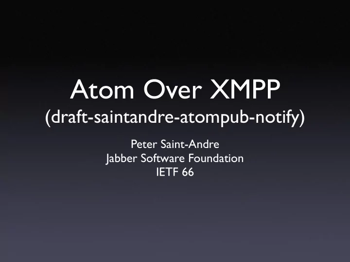 atom over xmpp