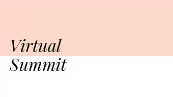 Virtual  Summit  Are You Ready?  Agenda:  Managing Your Time  Emergency Planning  Creating A