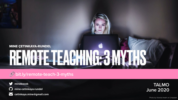 remote teaching 3 myths