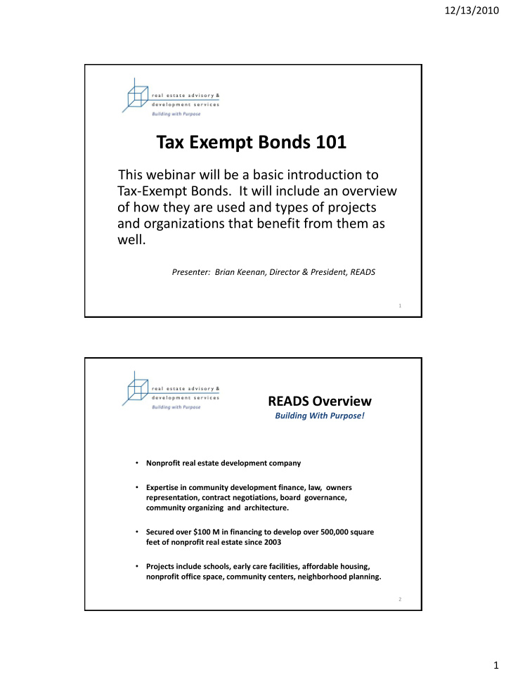 tax exempt bonds 101