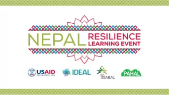 Governance and Social Inclusion:  Sustaining Multi-sectoral Resilience  Programs  Cathy Bergman,